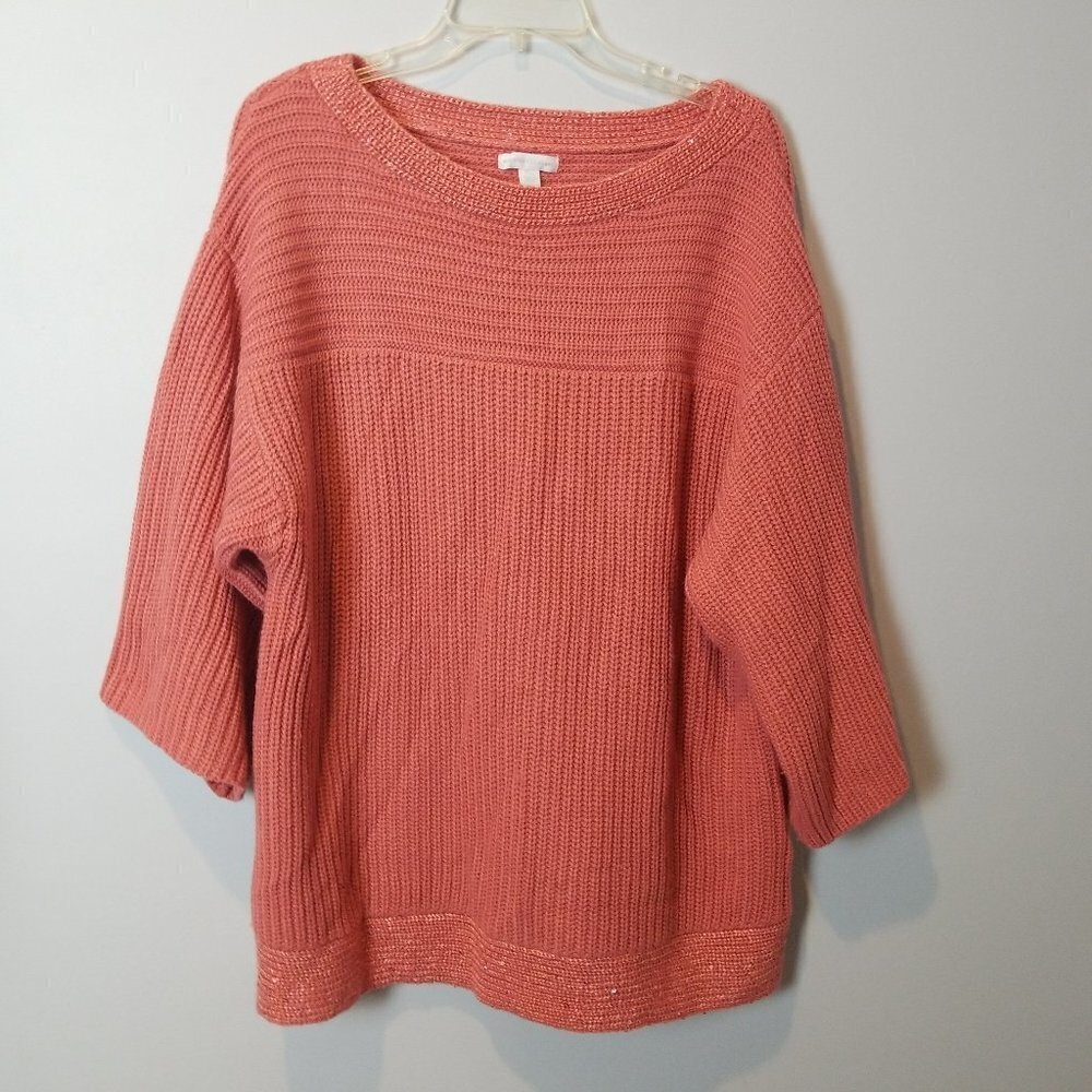 New York & Company wide sleeve sequin sweater XL